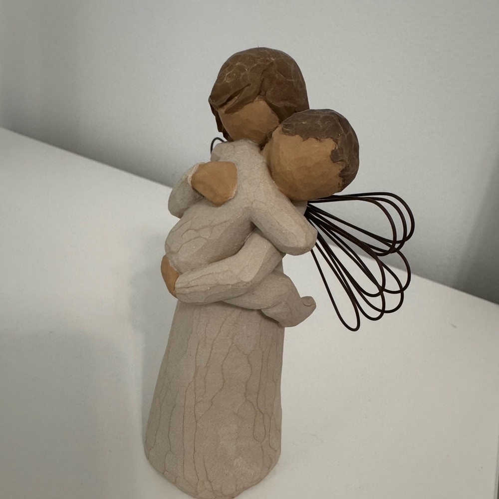 Willow Tree Cream and Brown Minimalist Sculpture Art